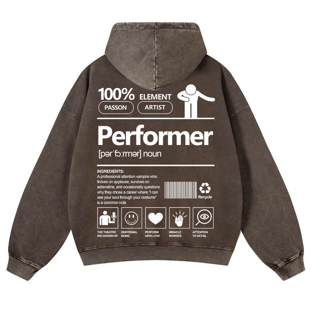 Performer Washed Hoodie wearishow