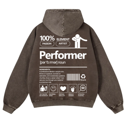 Performer Washed Hoodie wearishow