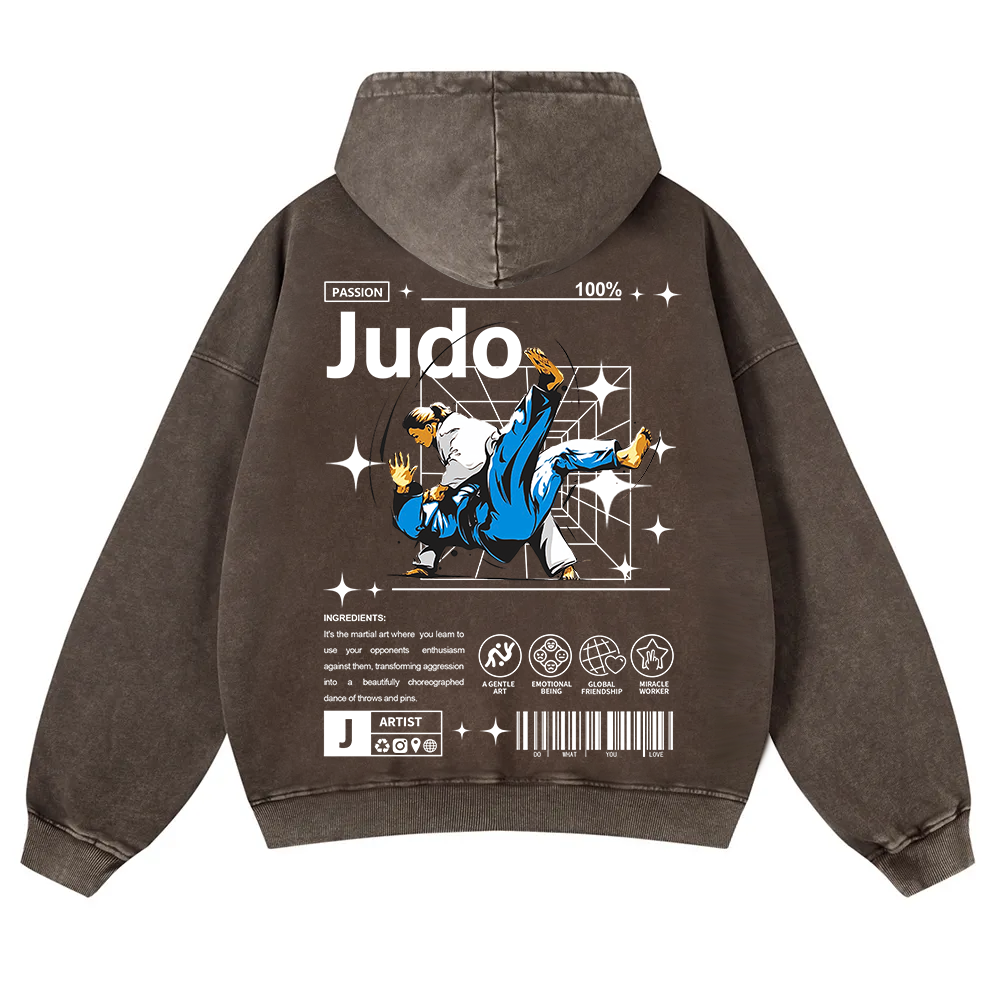 Judo Washed Hoodie wearishow