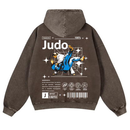 Judo Washed Hoodie wearishow