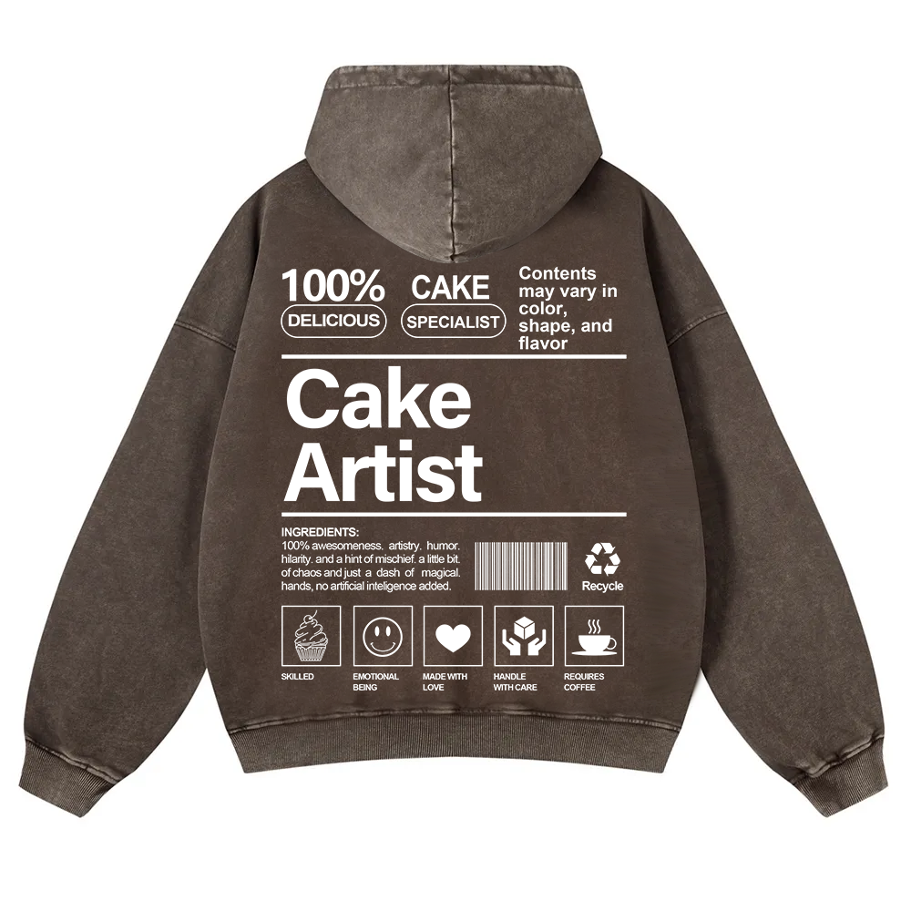 Cake Artist Washed Hoodie wearishow