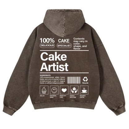 Cake Artist Washed Hoodie wearishow