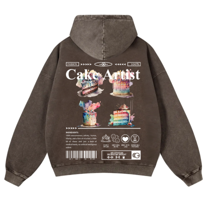 Cake Artist Washed Hoodie wearishow