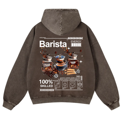 Barista Washed Hoodie wearishow