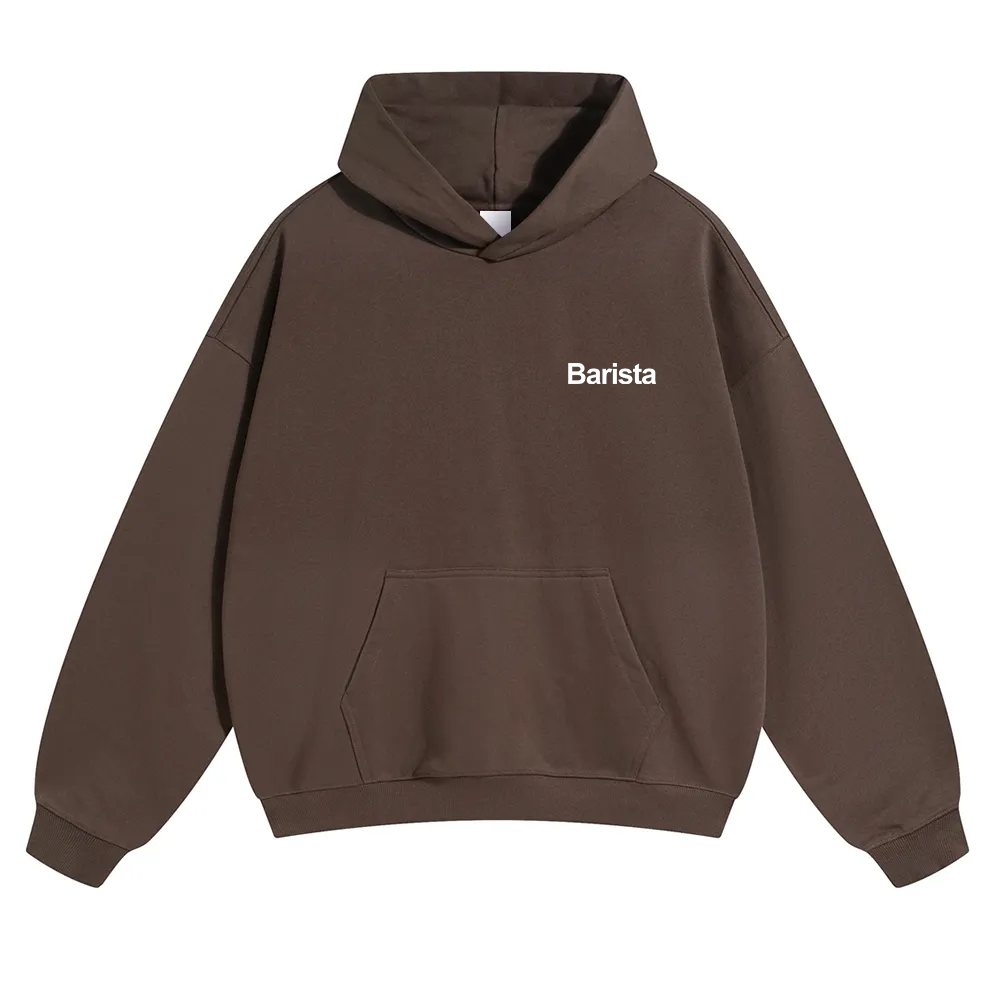 Barista Unisex Solid Color Hoodie wearishow