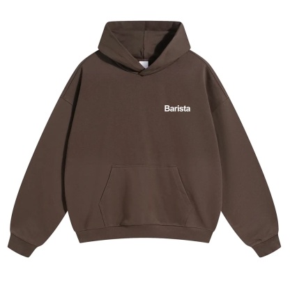 Barista Unisex Solid Color Hoodie wearishow