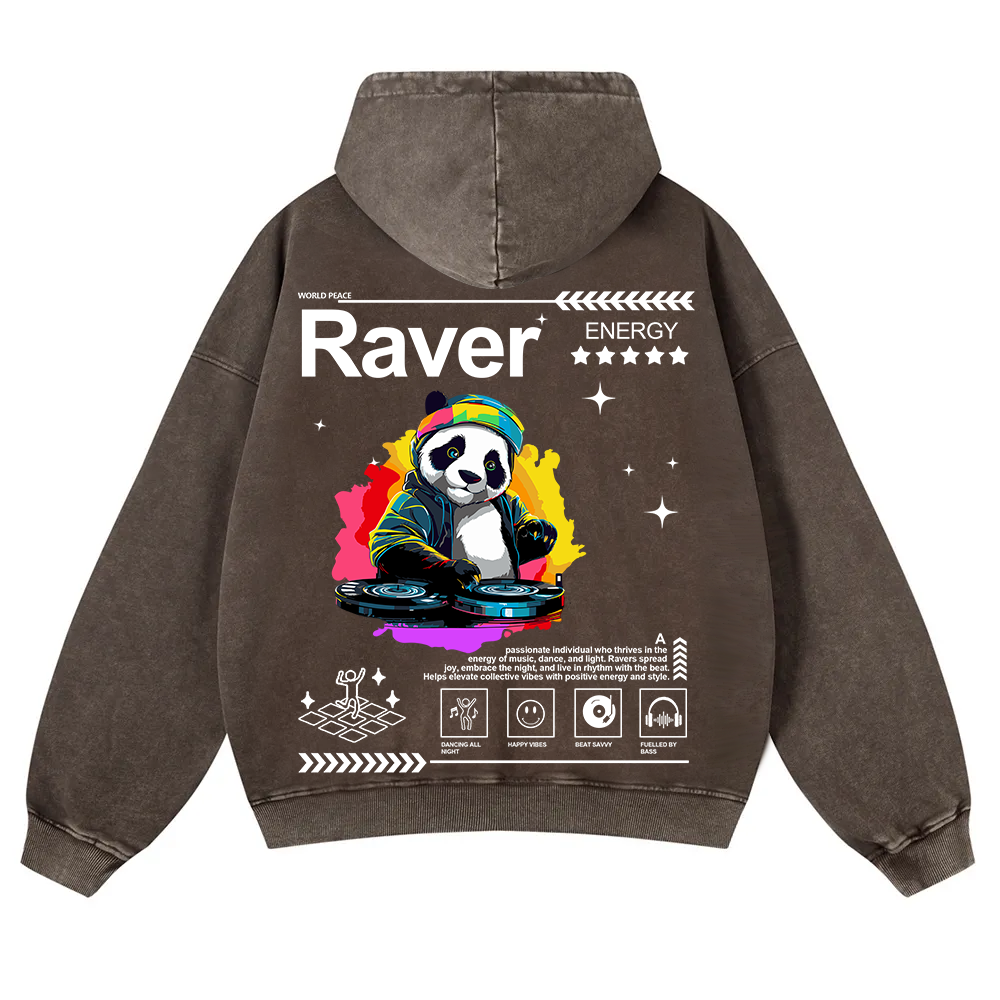 Raver Washed Hoodie wearishow