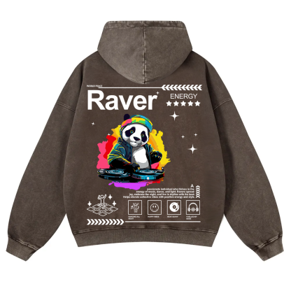 Raver Washed Hoodie wearishow
