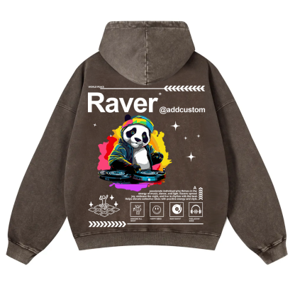 Addcustom Raver Washed Hoodie wearishow