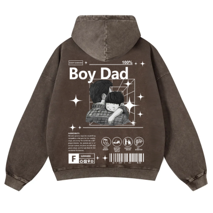 Boy Dad Washed Hoodie wearishow