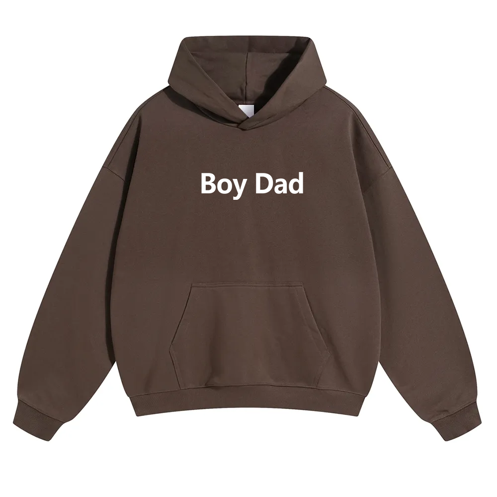 Boy Dad Unisex Solid Color Hoodie wearishow