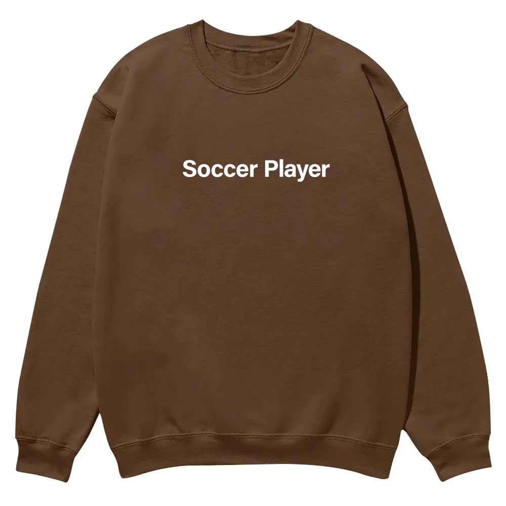 Soccer Player Casual Crewneck Sweatshirt wearishow