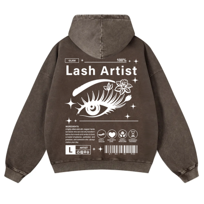 Lash Artist Washed Hoodie wearishow