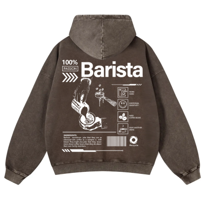 Barista Washed Hoodie wearishow