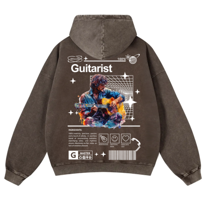 Guitarist Washed Hoodie wearishow