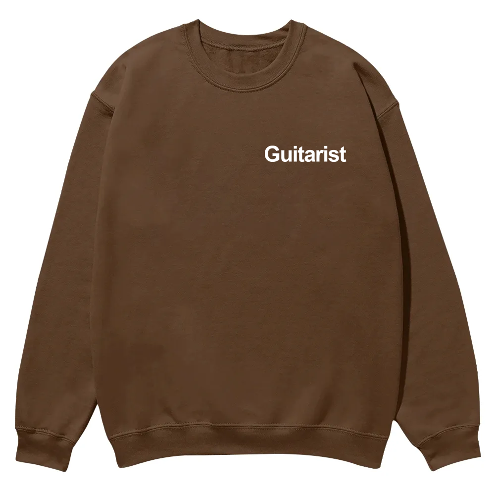 Guitarist Casual Crewneck Sweatshirt wearishow