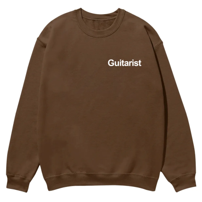 Guitarist Casual Crewneck Sweatshirt wearishow