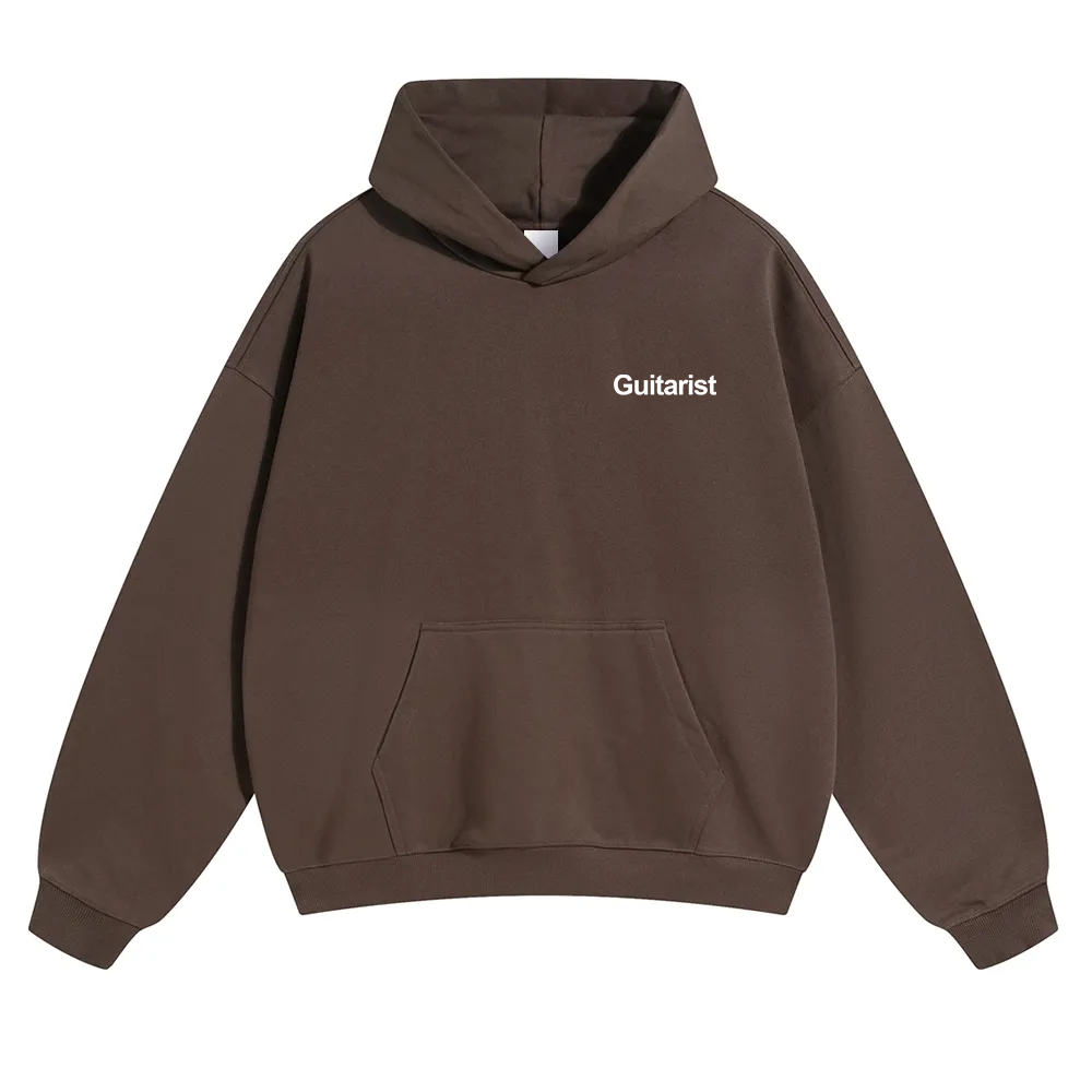 Guitarist Unisex Solid Color Hoodie wearishow