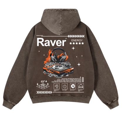 Raver Washed Hoodie wearishow