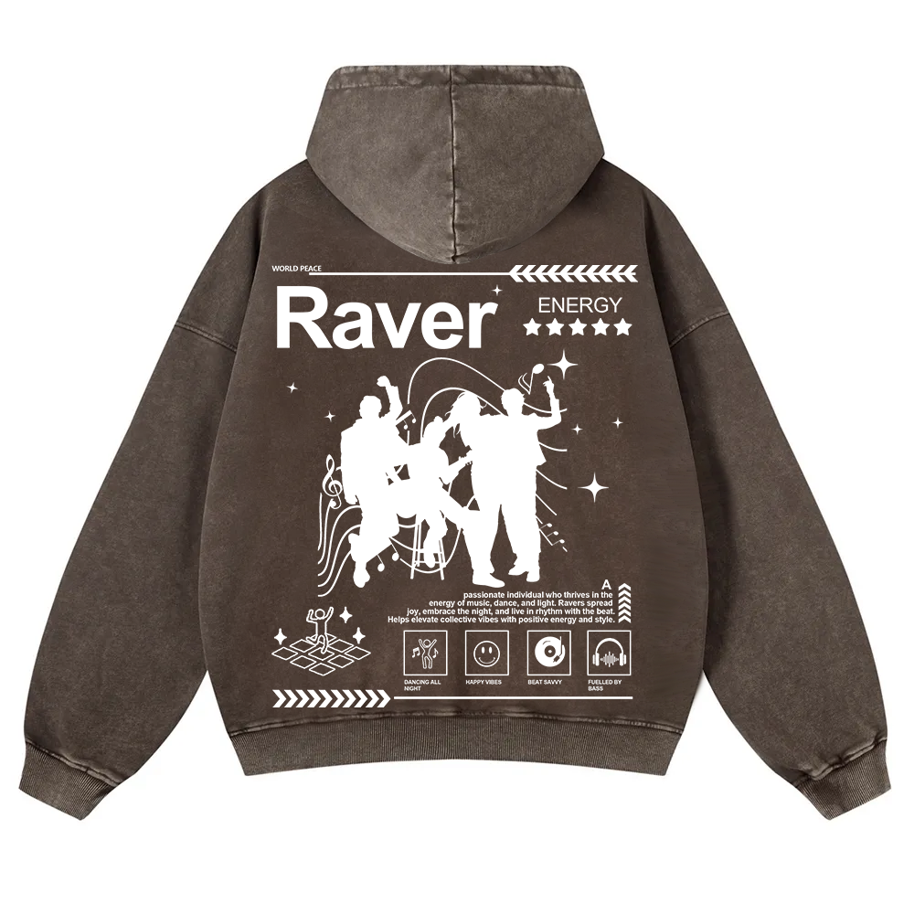 Raver Washed Hoodie wearishow