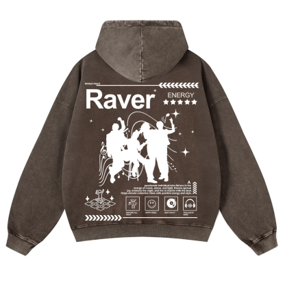 Raver Washed Hoodie wearishow