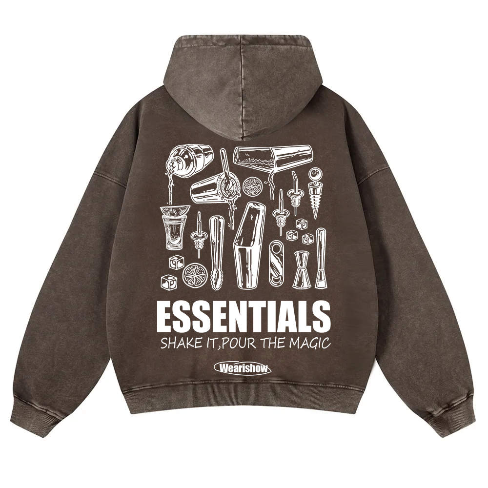 Bartender Essentials Washed Hoodie wearishow