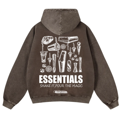 Bartender Essentials Washed Hoodie wearishow