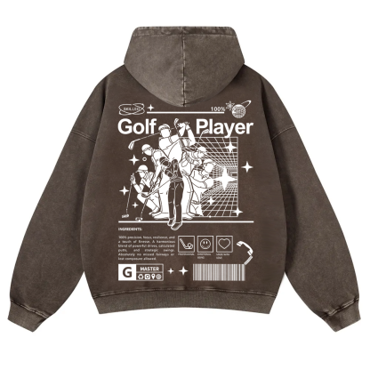Golf Player Washed Hoodie wearishow
