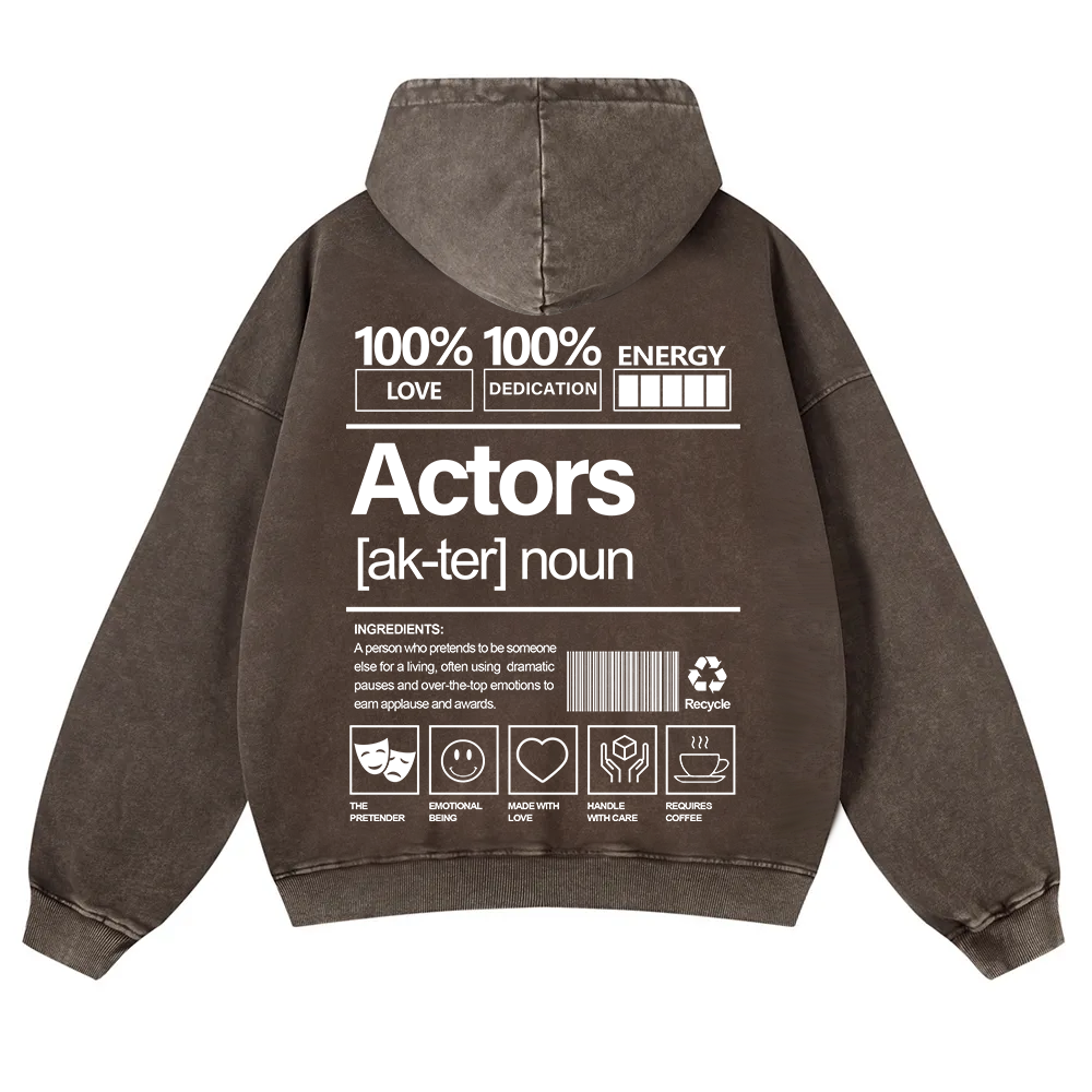 Actors  Washed Hoodie wearishow
