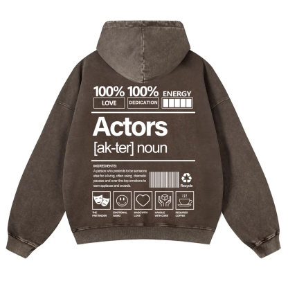 Actors  Washed Hoodie wearishow