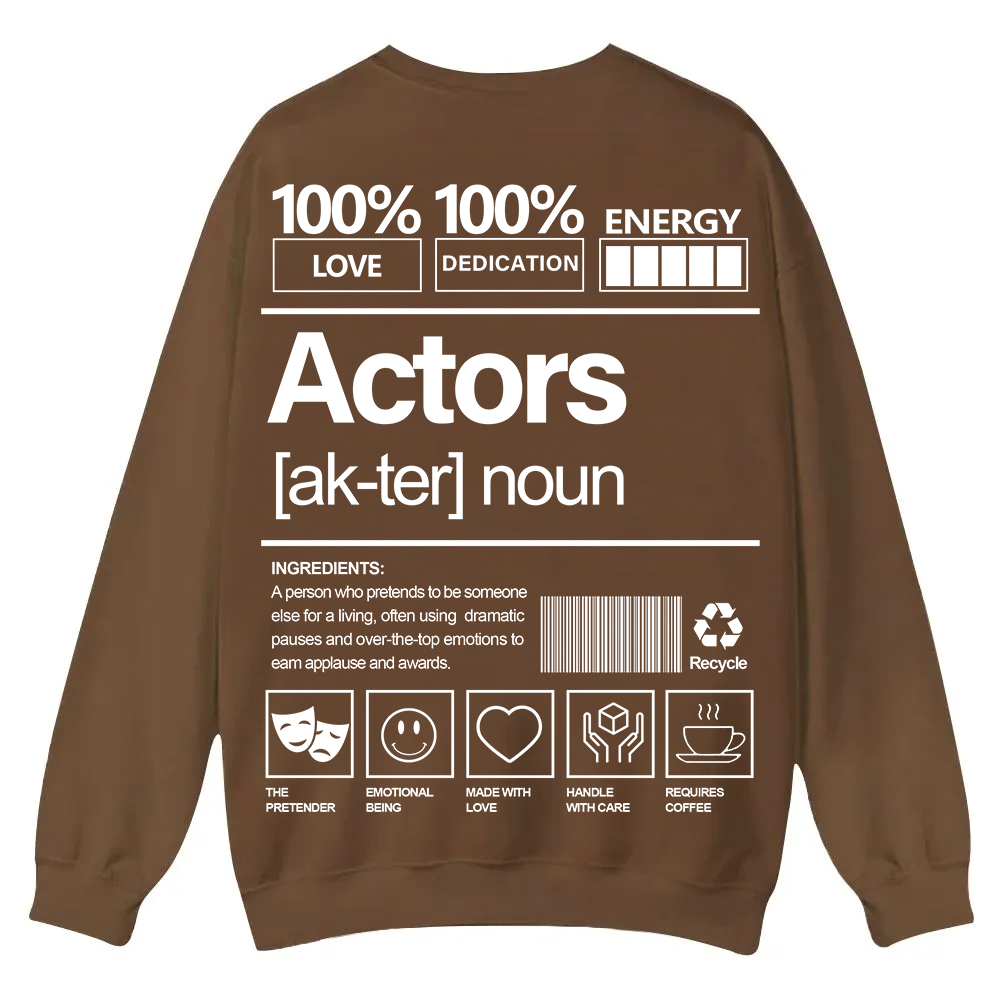 Actors Casual Crewneck Sweatshirt wearishow wearishow