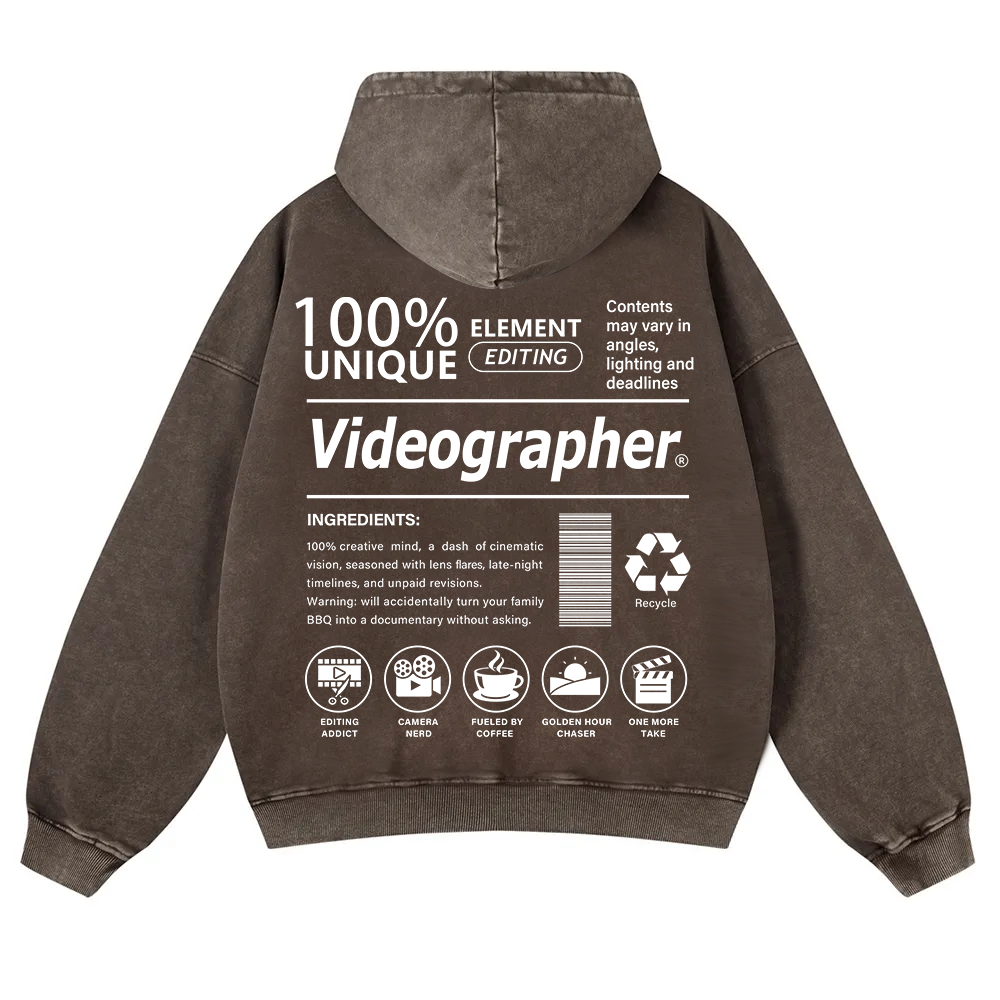 Videographer Washed Hoodie wearishow