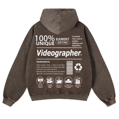 Videographer Washed Hoodie wearishow