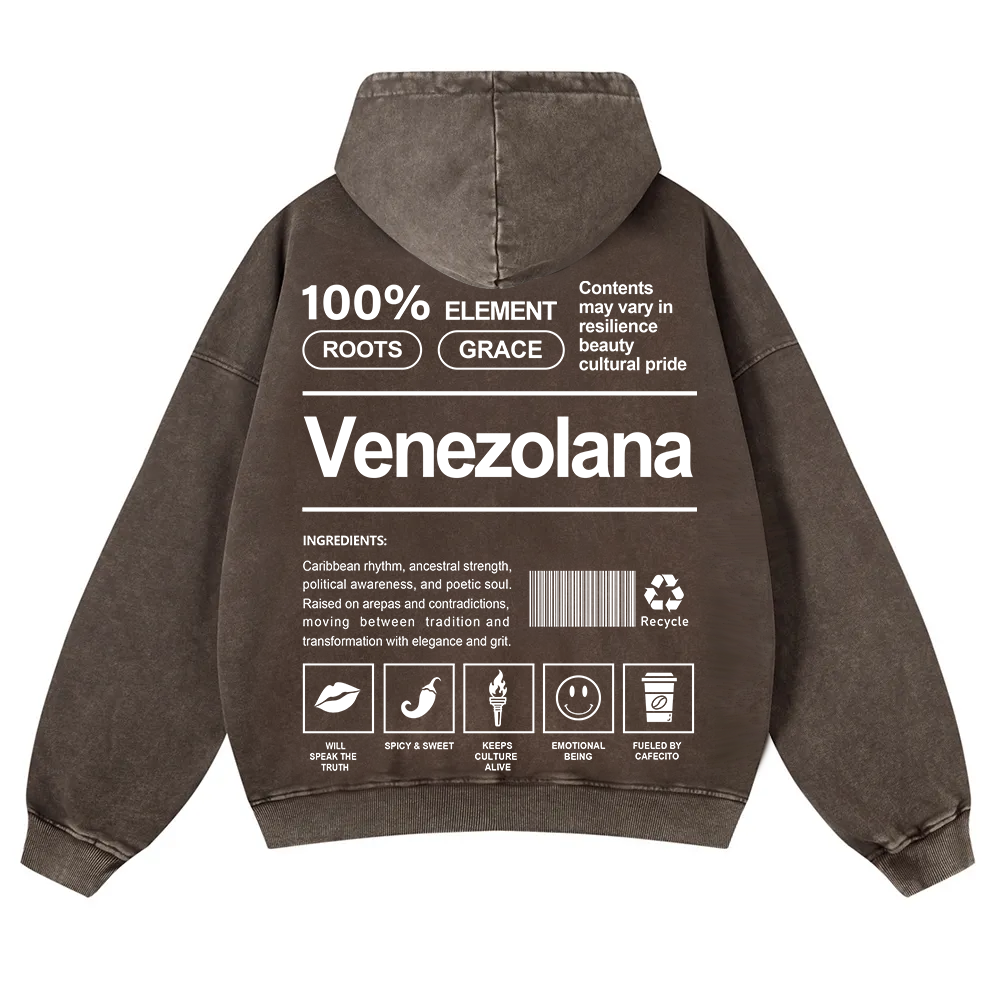Venezolana Unisex Fit  Washed Hoodie wearishow