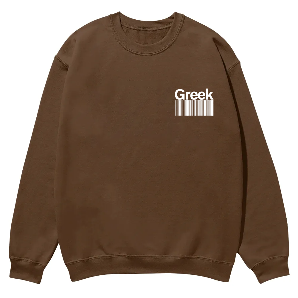 Greek Unisex Fit  Casual Crewneck Sweatshirt wearishow