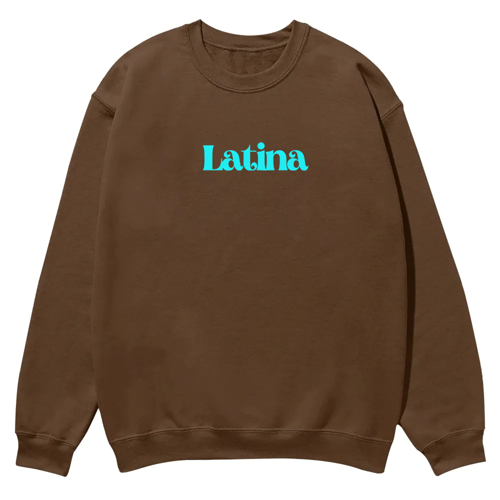 Latina Unisex Fit  Casual Crewneck Sweatshirt wearishow
