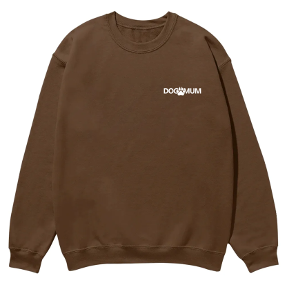 Dog Mum  Addcustom QR Code Name Unisex Casual Crewneck Sweatshirt