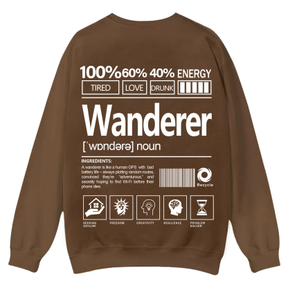Wanderer Unisex Fit Casual Crewneck Sweatshirt