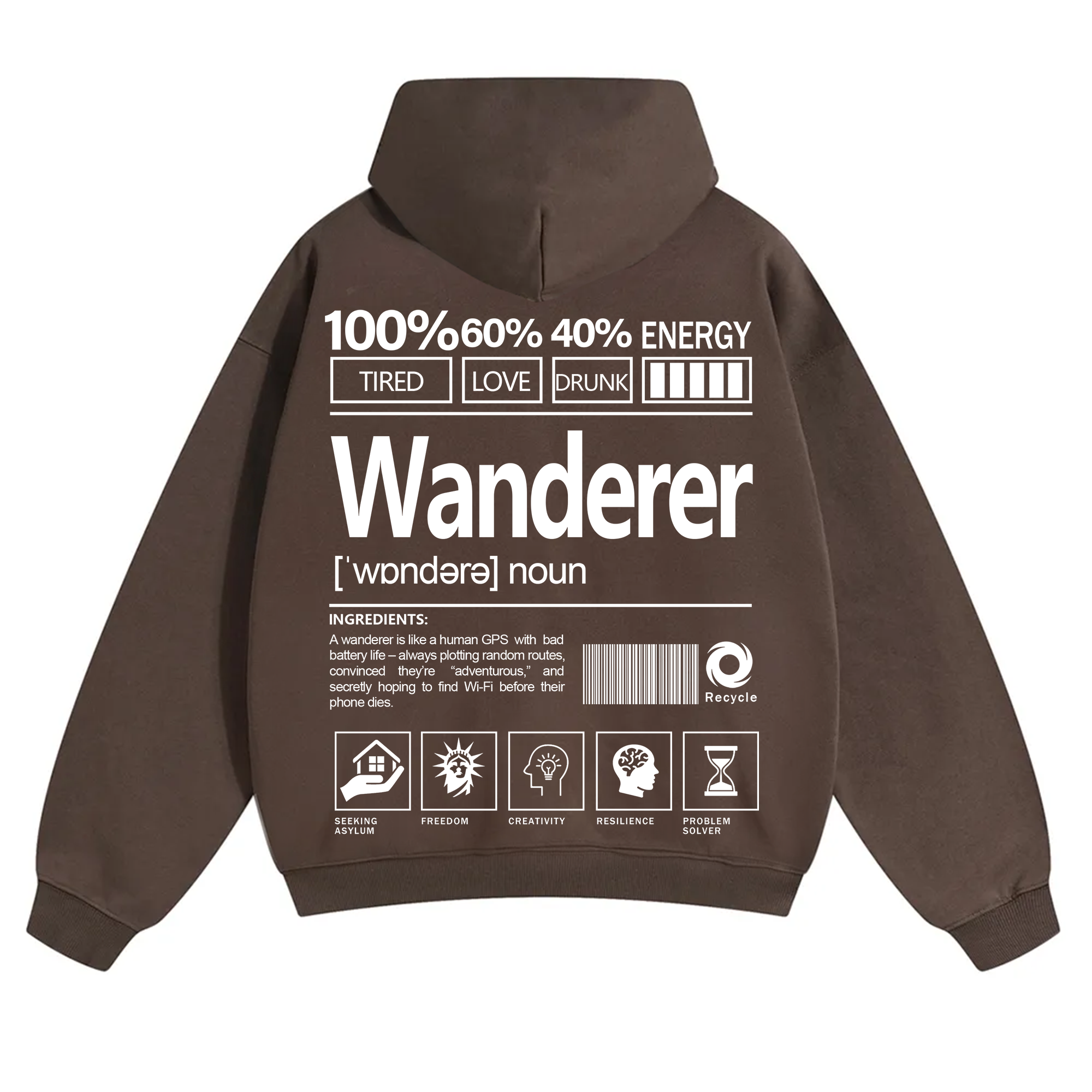 Wanderer Unisex Fit Solid Color Hoodie