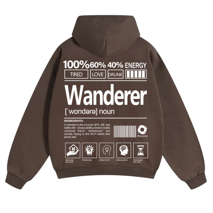 Wanderer Unisex Fit Solid Color Hoodie