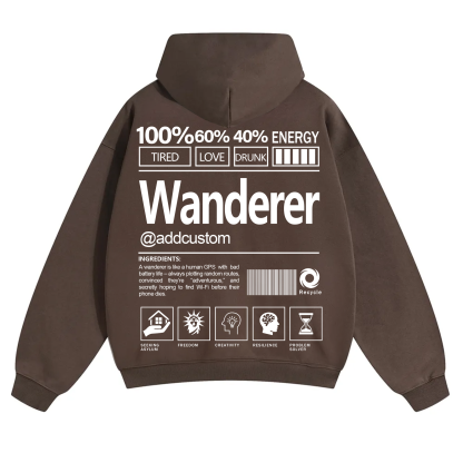 Wanderer Addcustom Unisex Fit Solid Color Hoodie