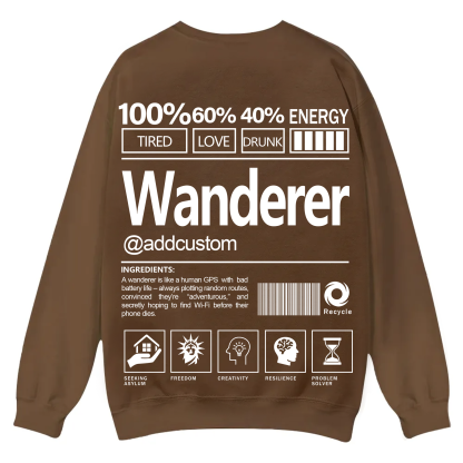 Wanderer Addcustom Unisex Fit Casual Crewneck Sweatshirt