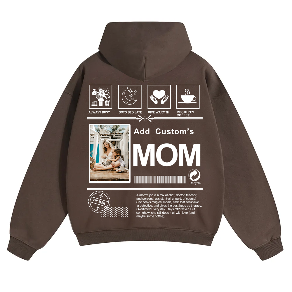 MOM Custom Solid Color Hoodie wearishow