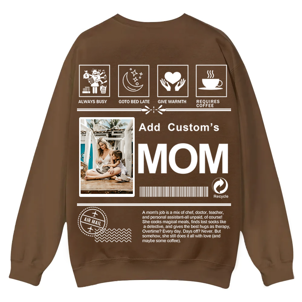 MOM Custom Casual Crewneck Sweatshirt wearishow