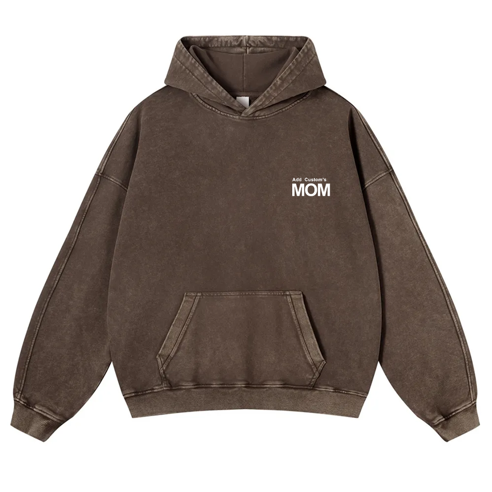 MOM Custom Casual Washed Hoodie wearishow