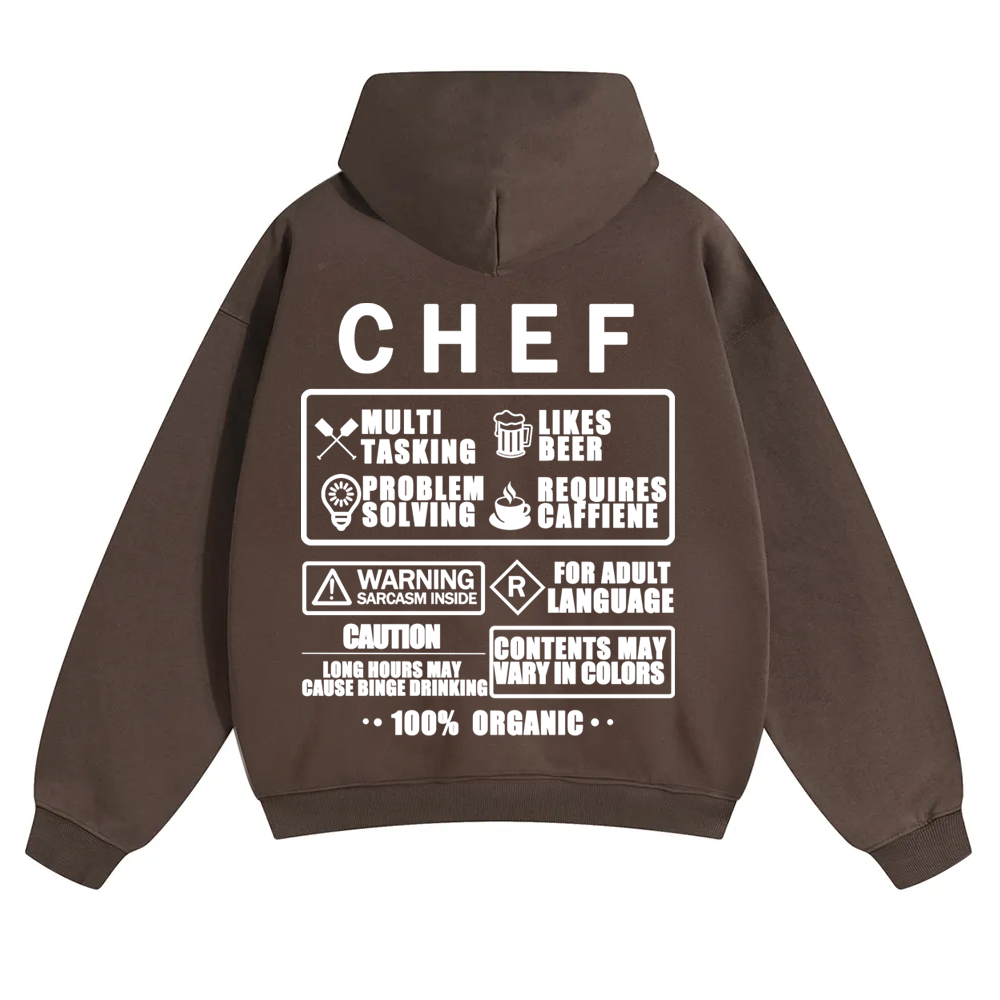 Chef Solid Color Hoodie Customscool