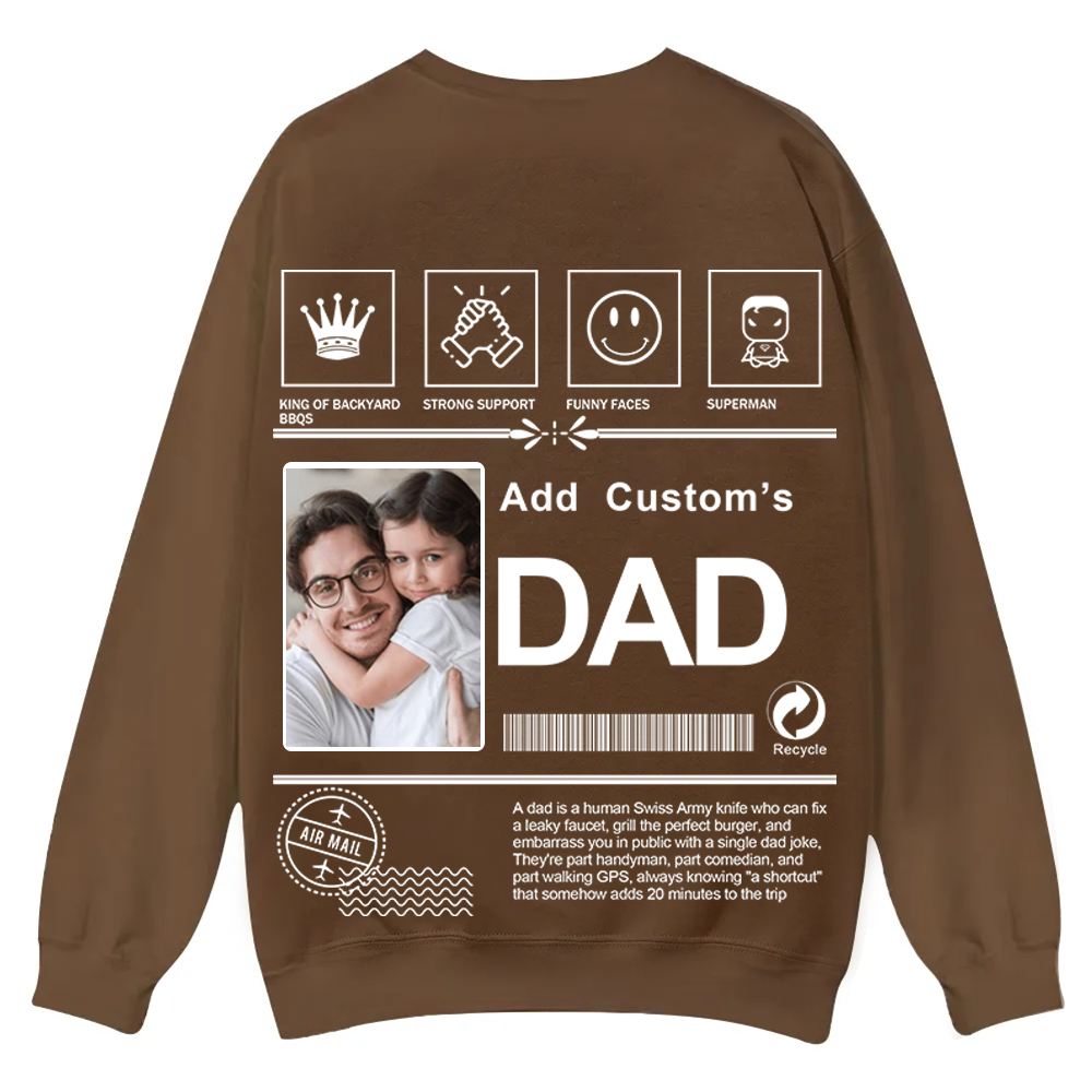 DAD Custom Casual Crewneck Sweatshirt wearishow