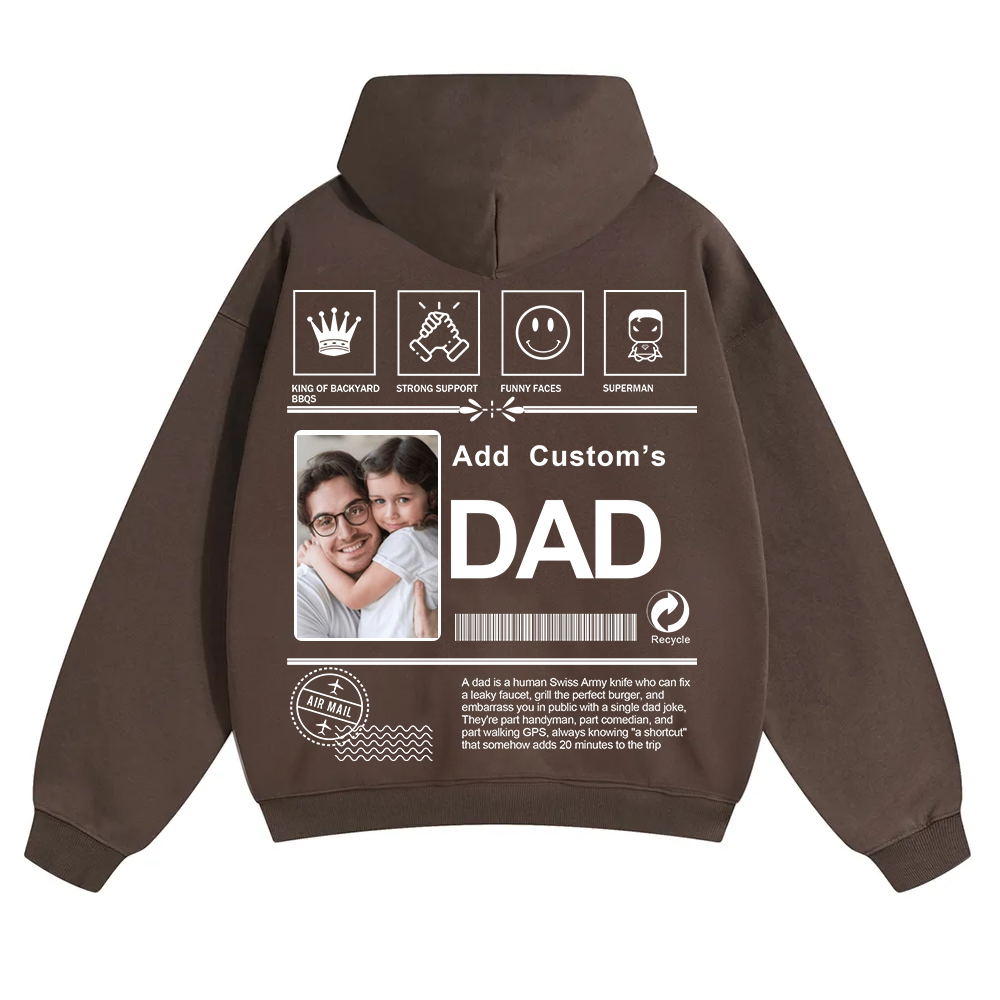 DAD Custom Solid Color Hoodie wearishow