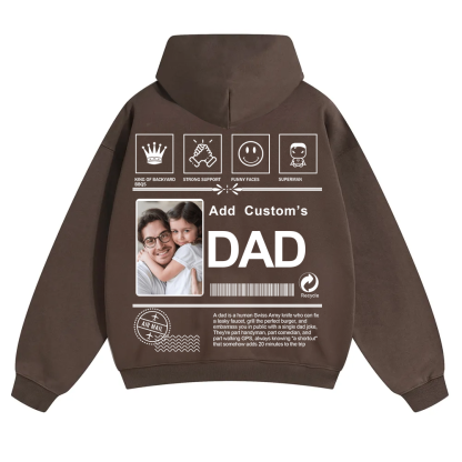 DAD Custom Solid Color Hoodie wearishow