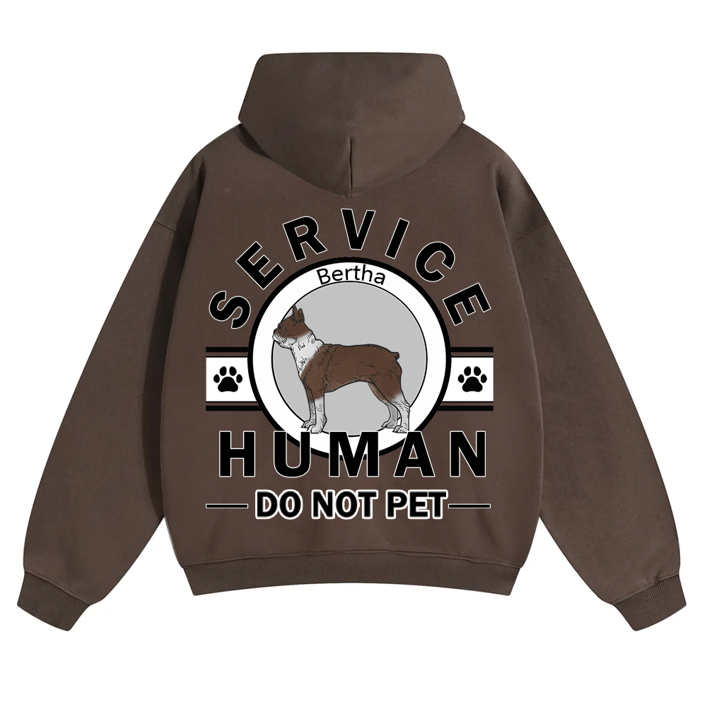Service Human, Do Not Pet - Personalized Custom Unisex Hoodie